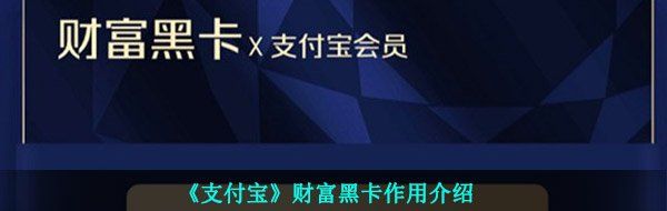 《支付宝》财富黑卡作用介绍