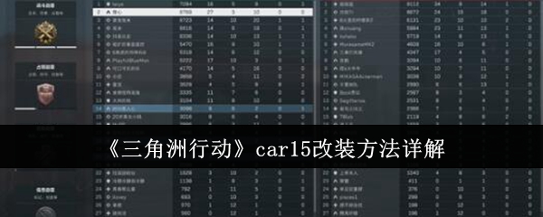 《三角洲行动》car15改装方法详解