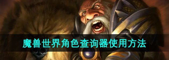 《魔兽世界》角色查询器使用方法