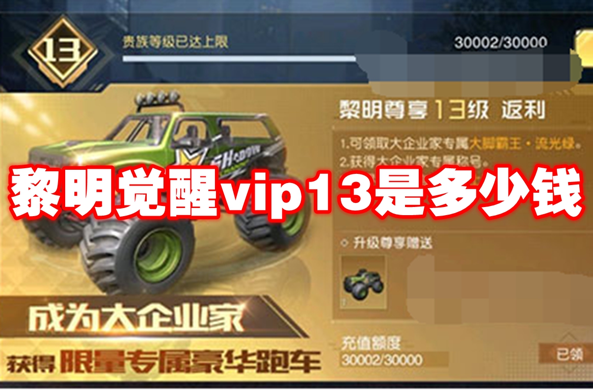 黎明觉醒vip13是多少钱