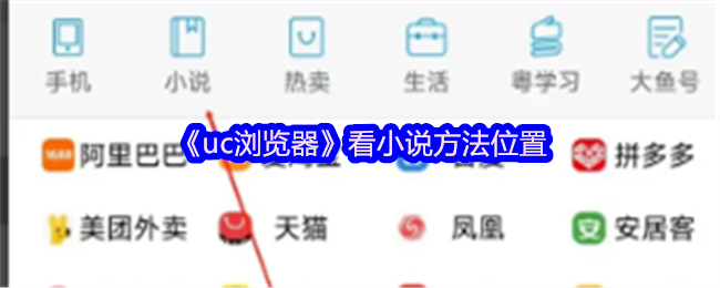 《uc浏览器》看小说方法位置