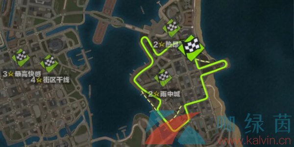 《*飞车集结》极乐海岸跑图攻略